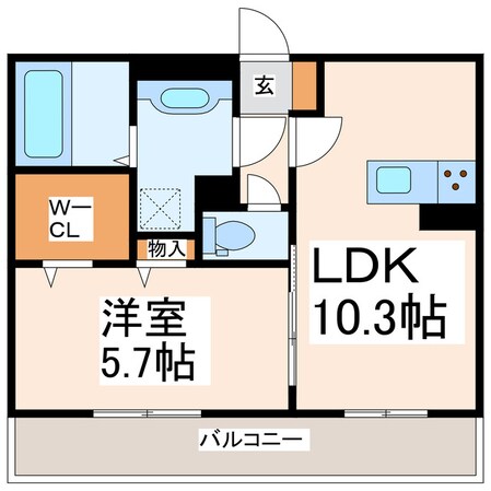 グランツェーレ熊本の物件間取画像